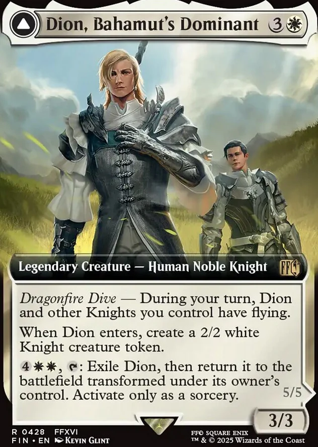 Dion, Bahamut's Dominant // Bahamut, Warden of Light [ #0428 Extended Art ] (FIN-R) - Image 2