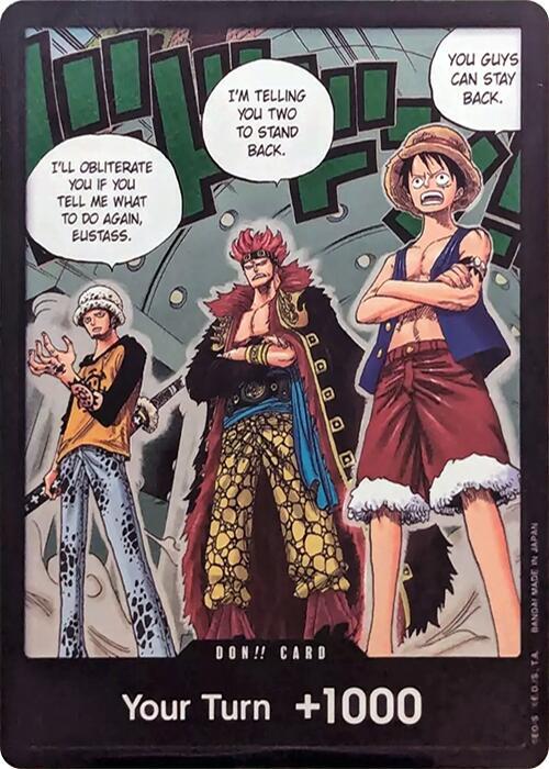 DON!! Card (Trafalgar Law, Eustass Kid and Monkey.D.Luffy) (OP07)