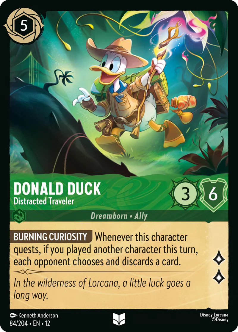 Donald Duck - Distracted Traveler (Wilds Unknown 084/204) Uncommon