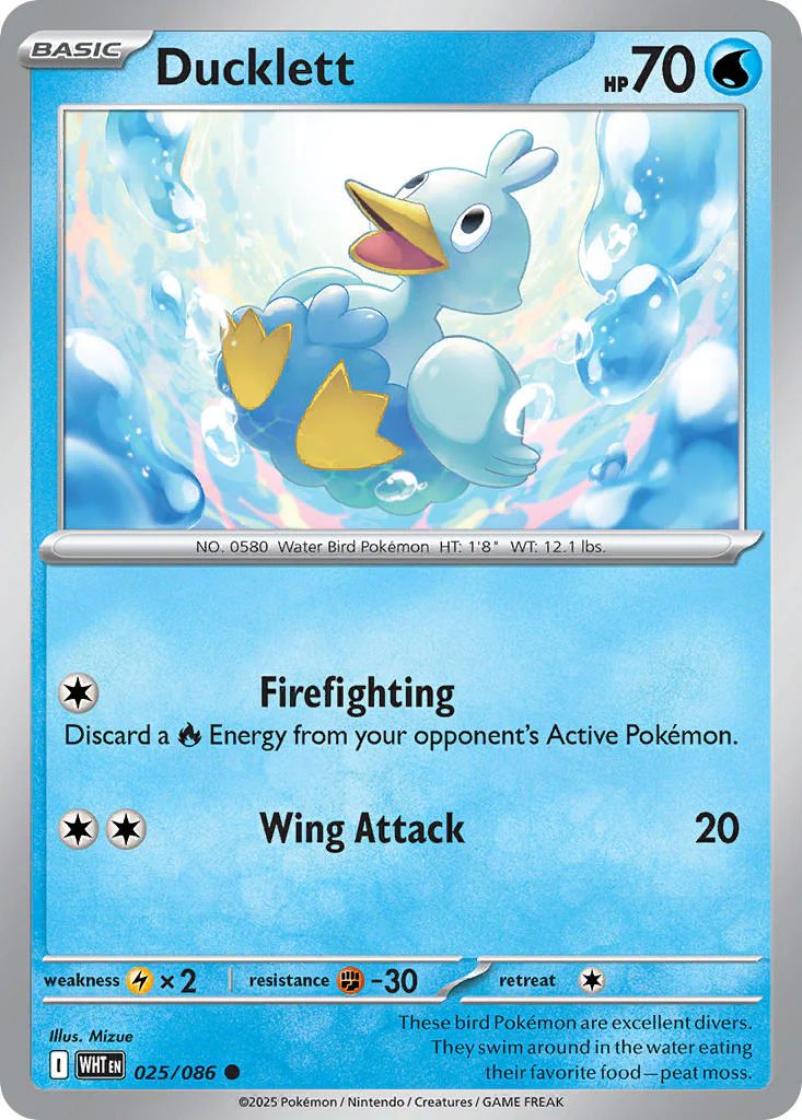 Ducklett (Master Ball Pattern) - 025/086 (WHT) Common