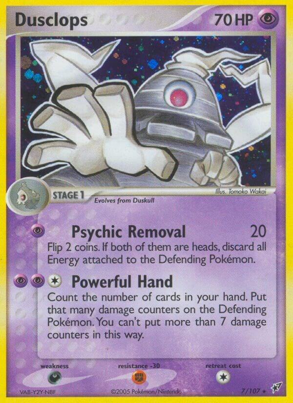 Dusclops - 7/107 (DX) Uncommon - Moderate Play Reverse Holofoil