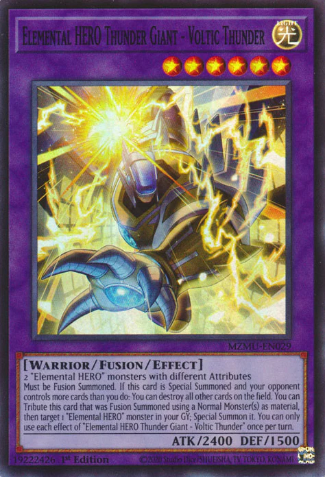 Elemental HERO Thunder Giant - Voltic Thunder (MZMU-EN029) - Image 2