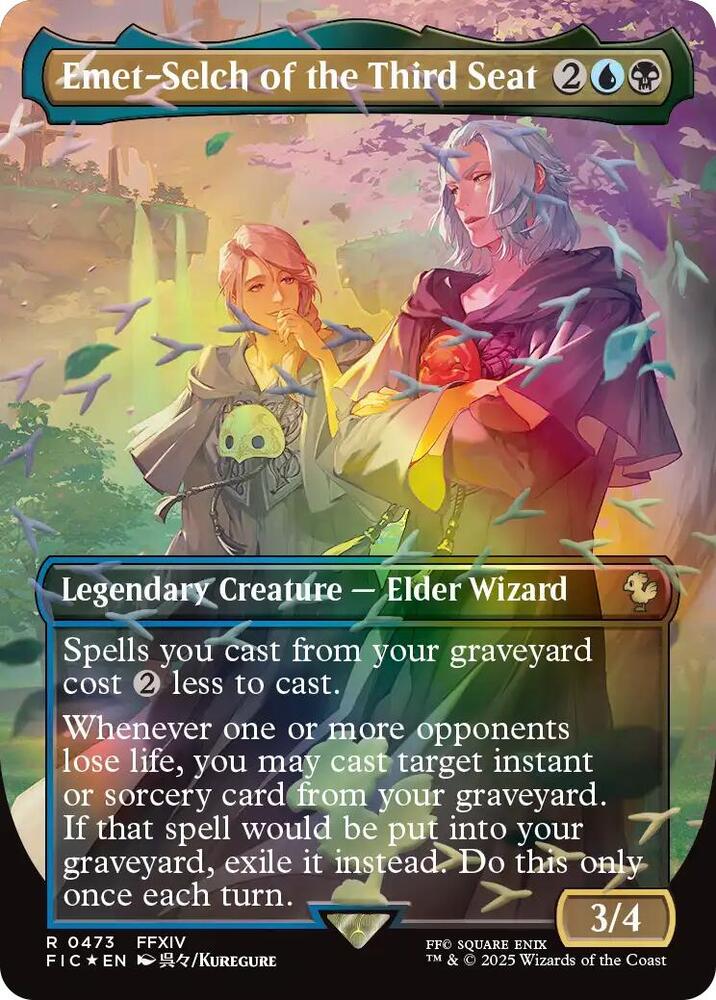 Emet-Selch of the Third Seat [ #0473 Borderless Chocobo Track Foil ] (FIC-R) Foil Near Mint