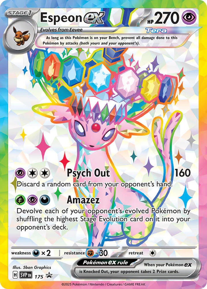 Espeon ex -175 (SVP) Promo - Near Mint Holofoil