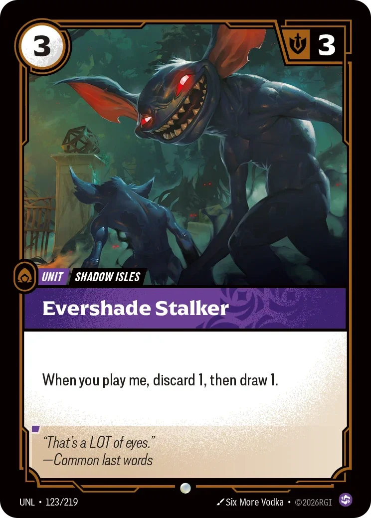 Evershade Stalker - 123/219 (UNL)  Common
