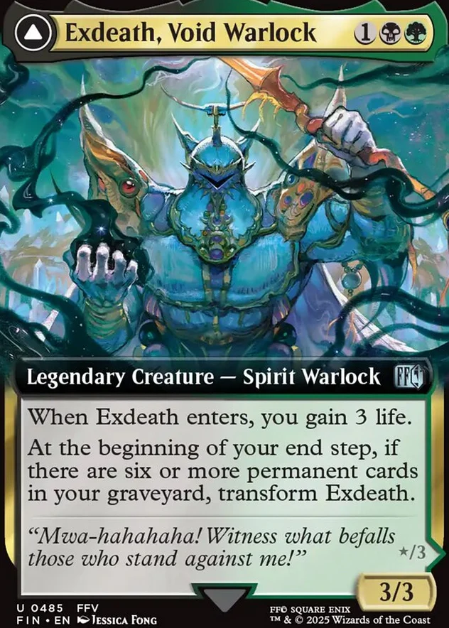 Exdeath, Void Warlock // Neo Exdeath, Dimension's End [ #0485 Extended Art ] (FIN-U)