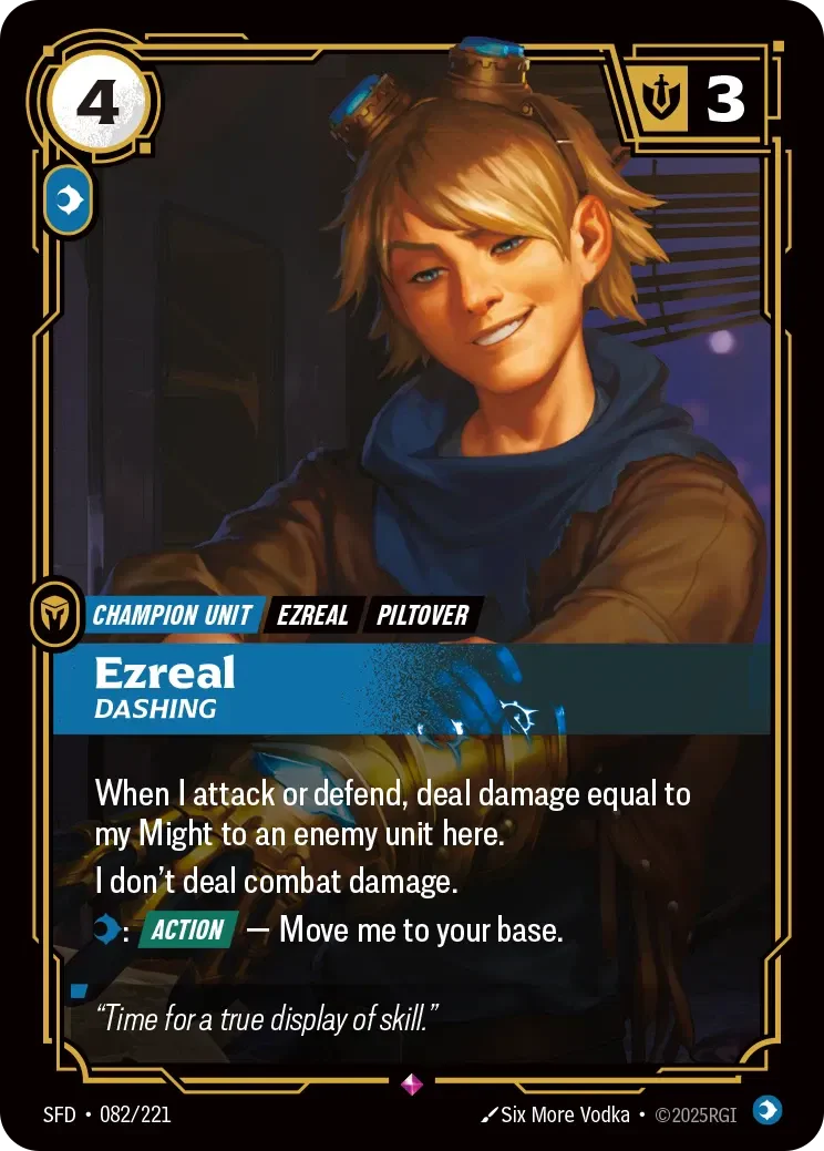 Ezreal - Dashing - 082/221 (SFD) Rare