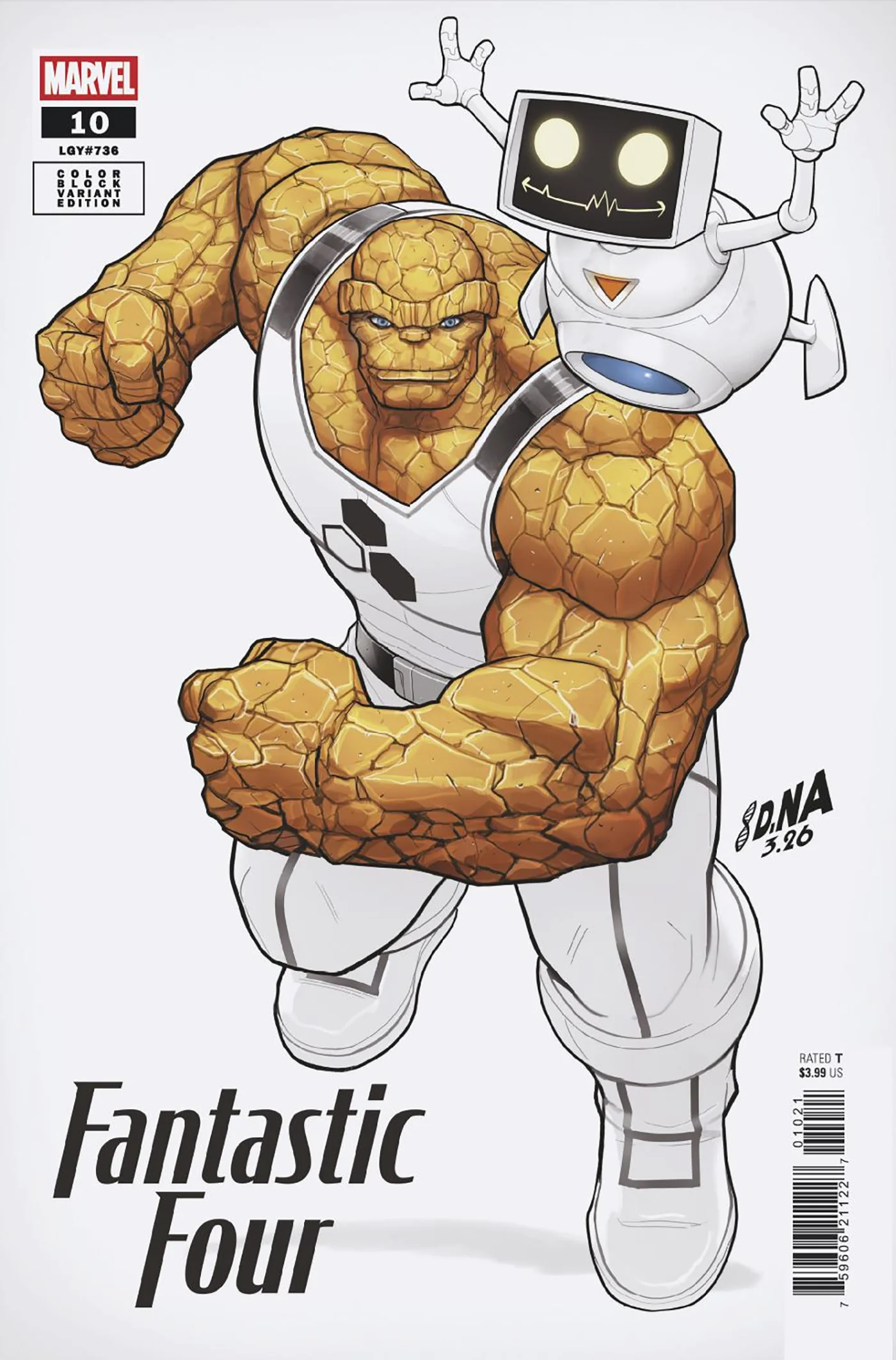 FANTASTIC FOUR #10 DAVID NAKAYAMA COLOR BLOCK WHITE VARIANT