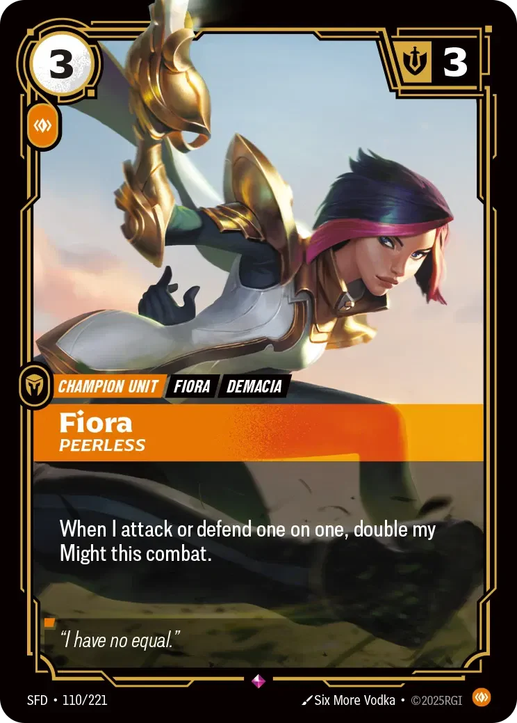 Fiora - Peerless - 110/221 (SFD) Rare