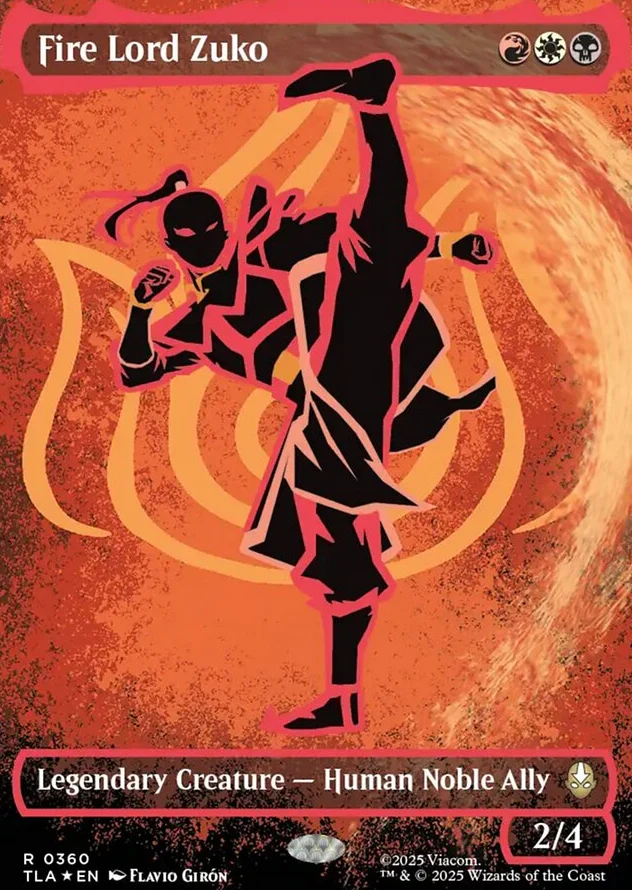 Fire Lord Zuko [ #0360 Borderless Neon Ink Foil ] (TLA-R) - Image 2