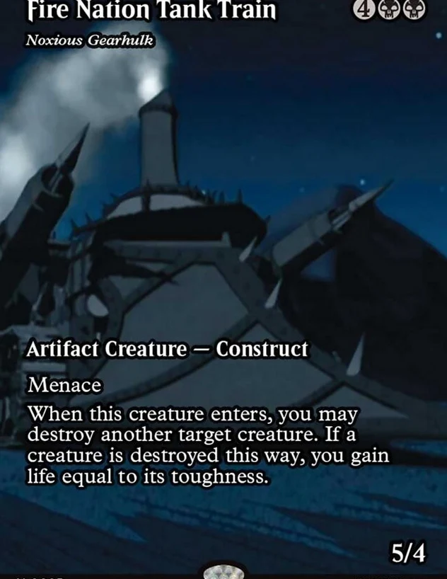 Fire Nation Tank Train - Noxious Gearhulk [ #0025 Borderless ] (TLE-M) - Image 2