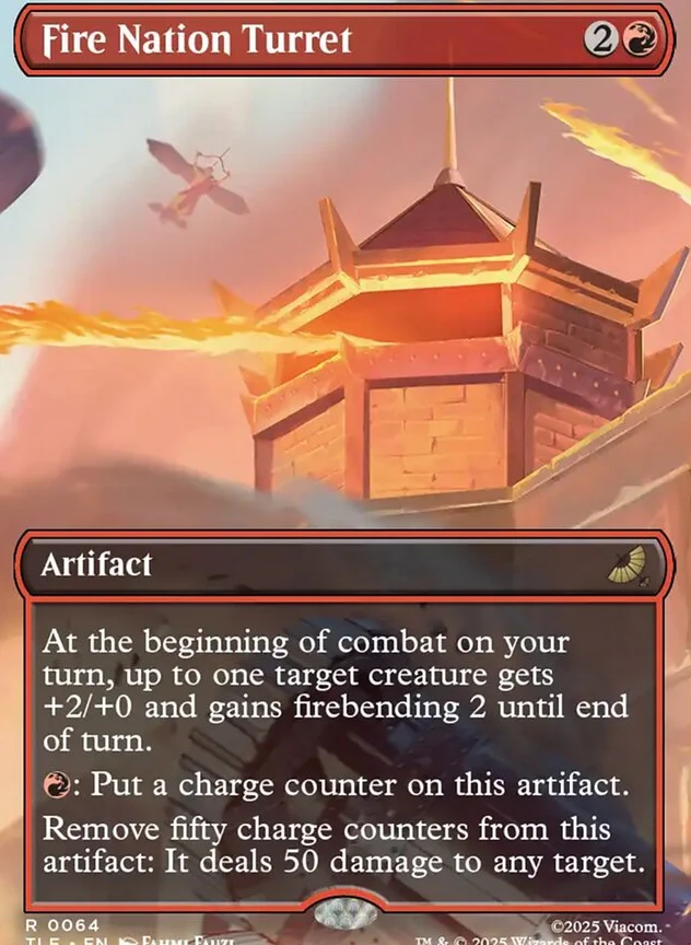 Fire Nation Turret [ #0064 Borderless ] (TLE-R) - Image 2