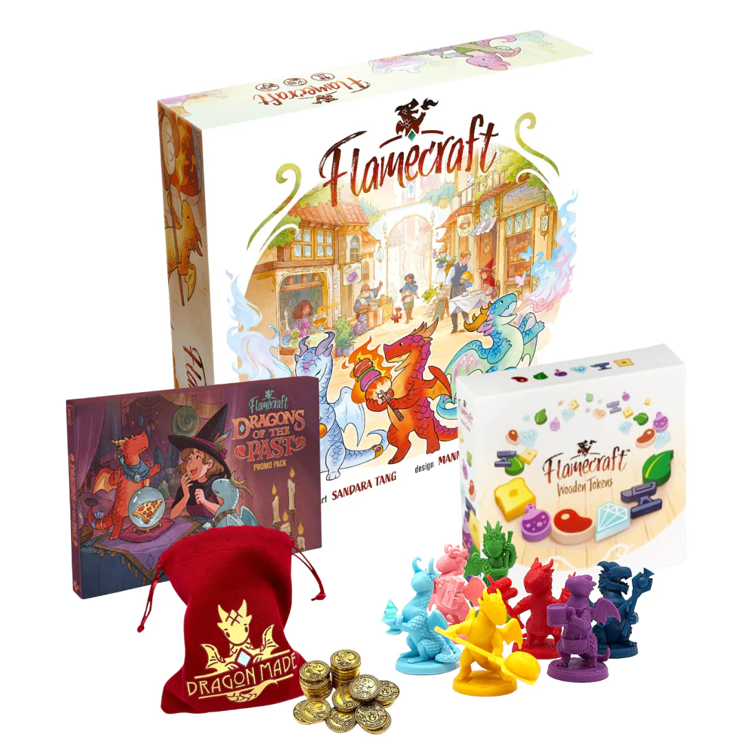 Flamecraft: Mega Bundle w/ Resource Upgrades, Dragon Miniatures, and Kickstarter Promos - Image 6