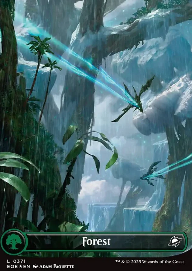 Forest [ #0371 Galaxy Foil Celestial Basic Lands] (EOE-L)