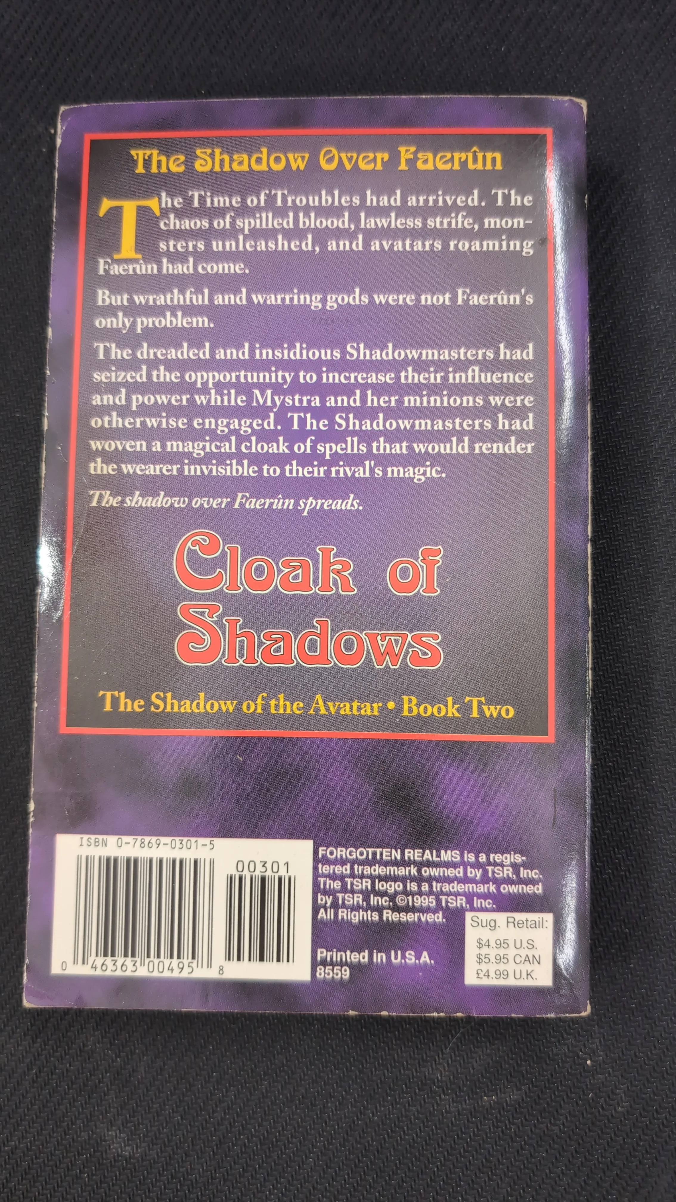 Forgotten Realms: Cloak of Shadows - The Shadow of the Avatar Book II [ Paperback ] (USED) - Image 2