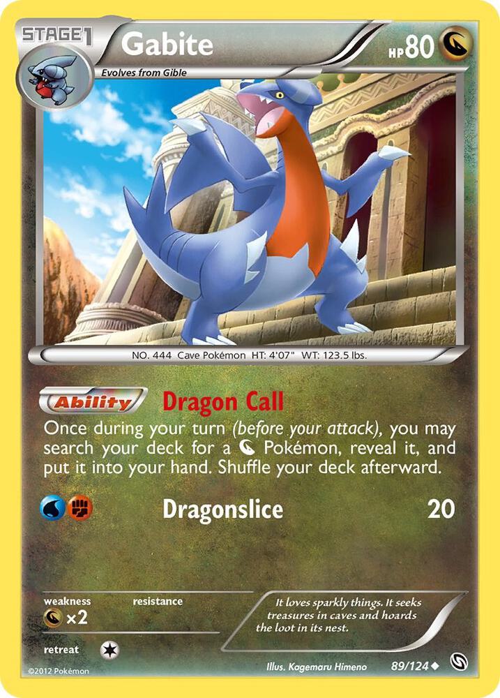 Gabite - 89/124 (DRX) Rare - Light Play Normal