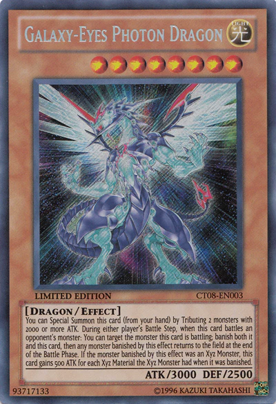 Galaxy-Eyes Photon Dragon (CT08-EN003) Secret Rare - Moderate Play Limited Edition