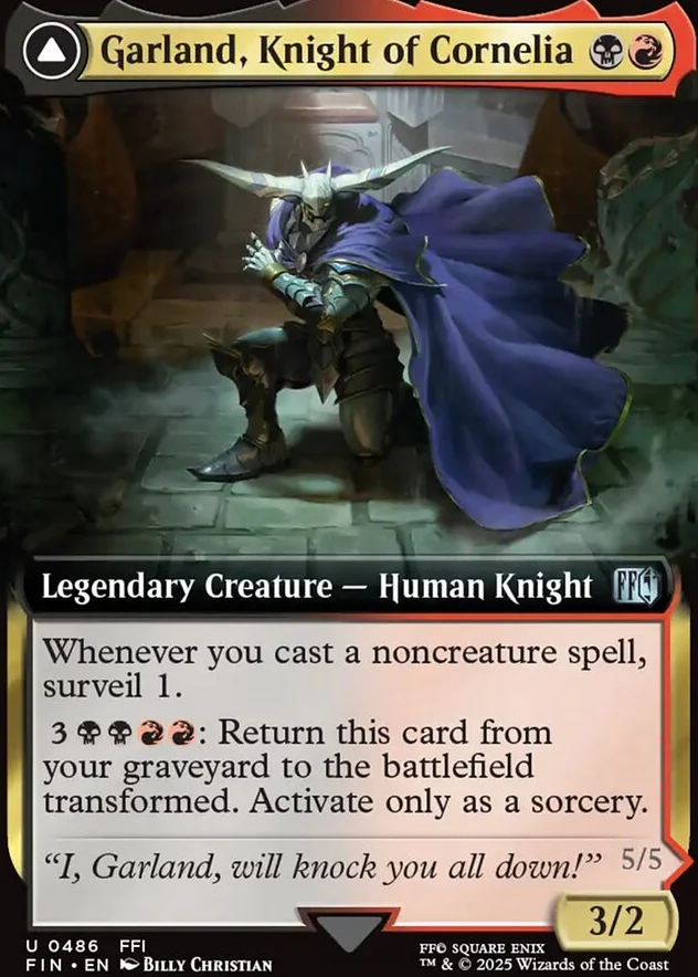 Garland, Knight of Cornelia // Chaos, the Endless [ #0486 Extended Art ] (FIN-U)