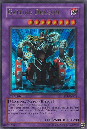 Gatling Dragon (FET-EN035) Ultra Rare - Light Play 1st Edition