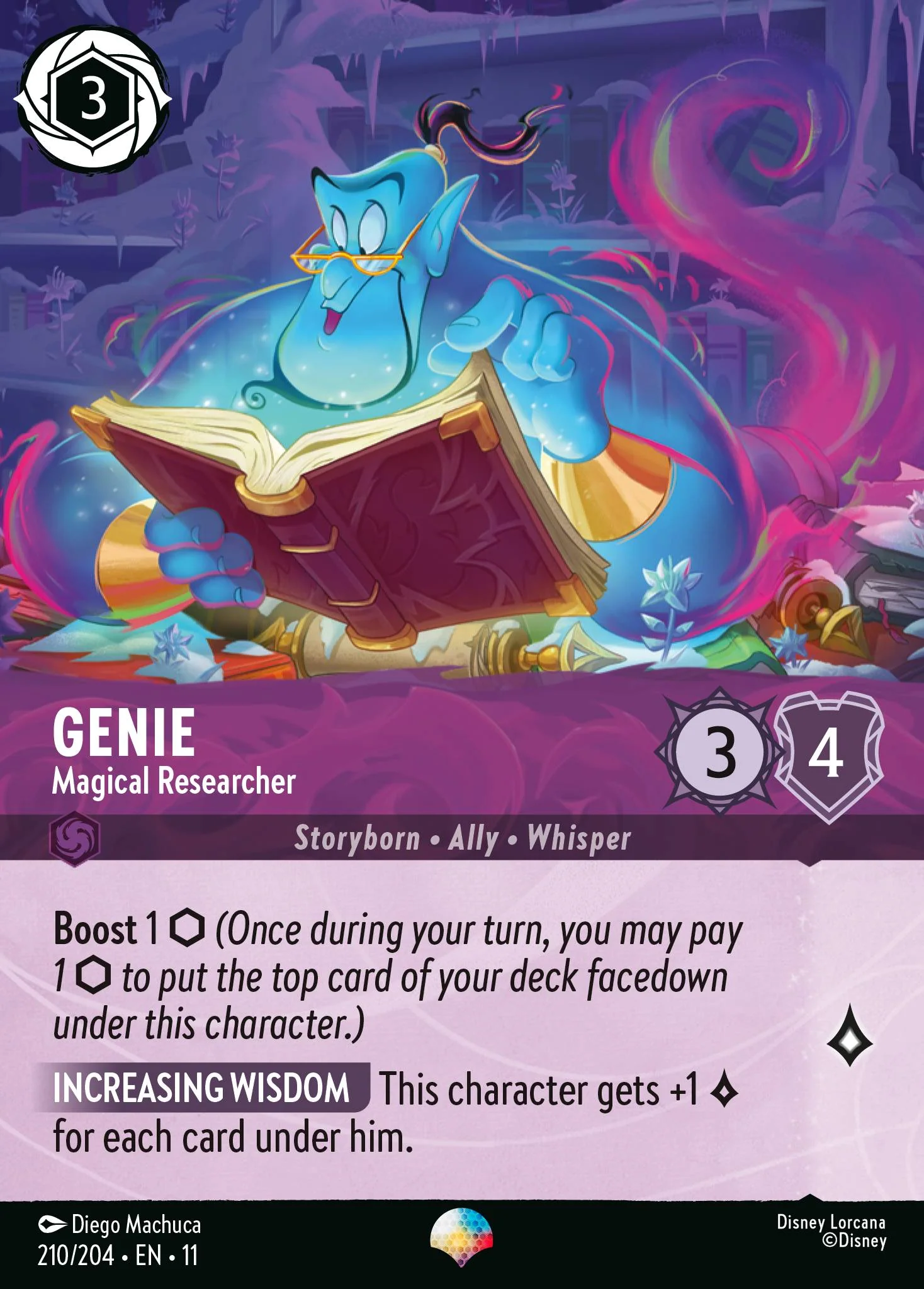 Genie - Magical Researcher (210/204 - Winterspell) Epic