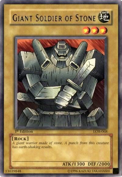 Giant Soldier of Stone (LOB-068) Rare- Moderate Play 1st Edition