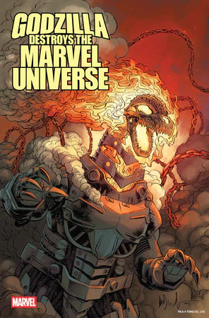 GODZILLA DESTROYS THE MARVEL UNIVERSE #2 DAVE WACHTER MARVELIZED MECHA-GHOST RIDERZILLA VARIANT