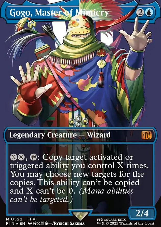 Gogo, Master of Mimicry [ #0522 Surge Foil Borderless Alternate Art ] (FIN-M)