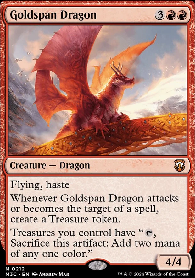 Goldspan Dragon [#0212 Ripple Foil] (M3C-M)