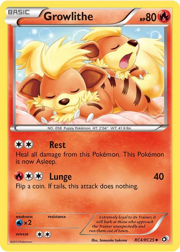 Growlithe - RC04/RC25 (GEN:RC) Uncommon - Light Play Holofoil
