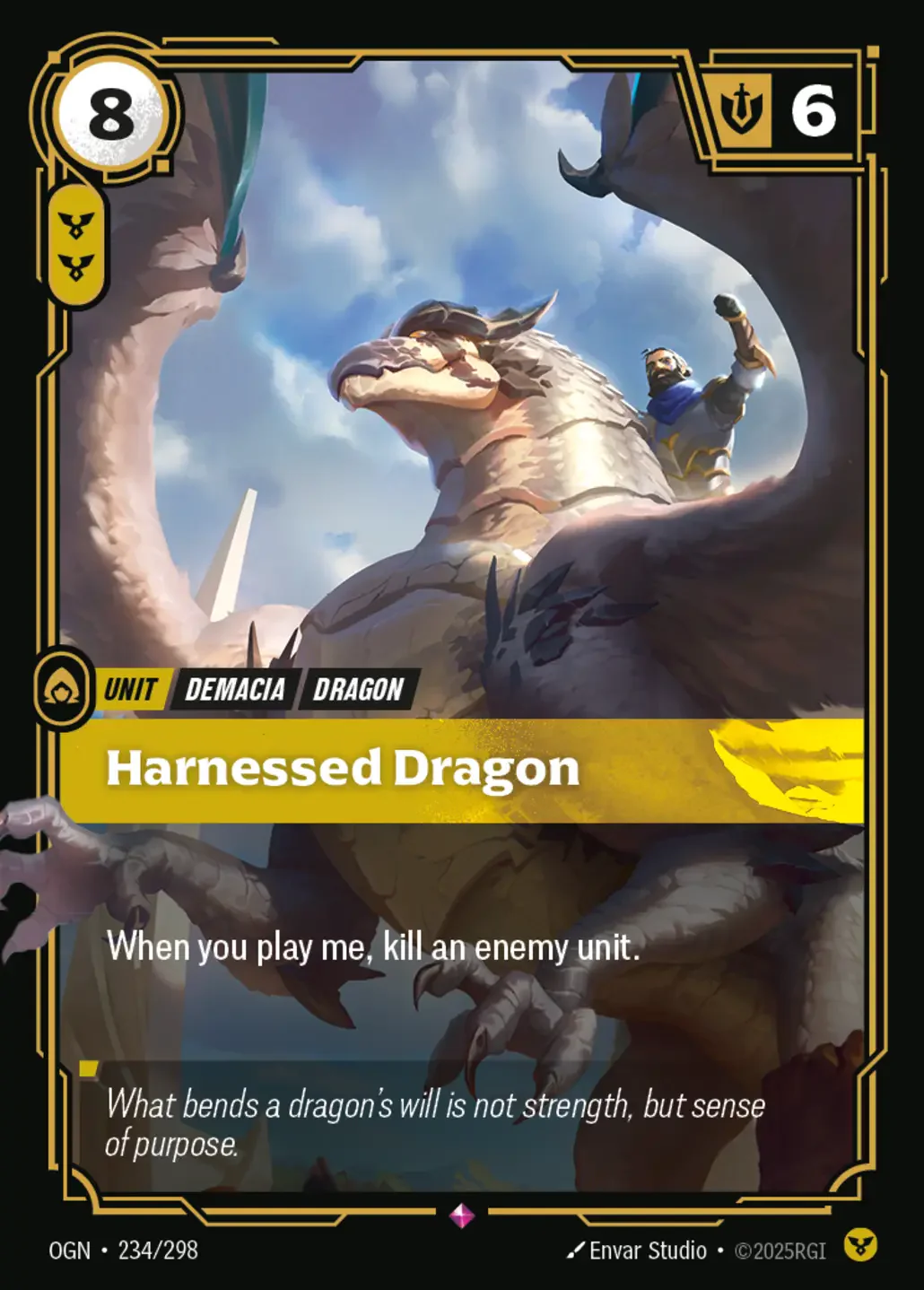 Harnessed Dragon - 234/298 (OGN) Rare