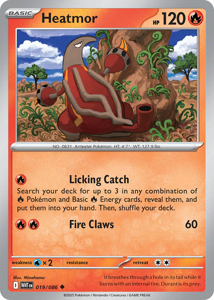 Heatmor (Master Ball Pattern) - 019/086 (WHT) Uncommon