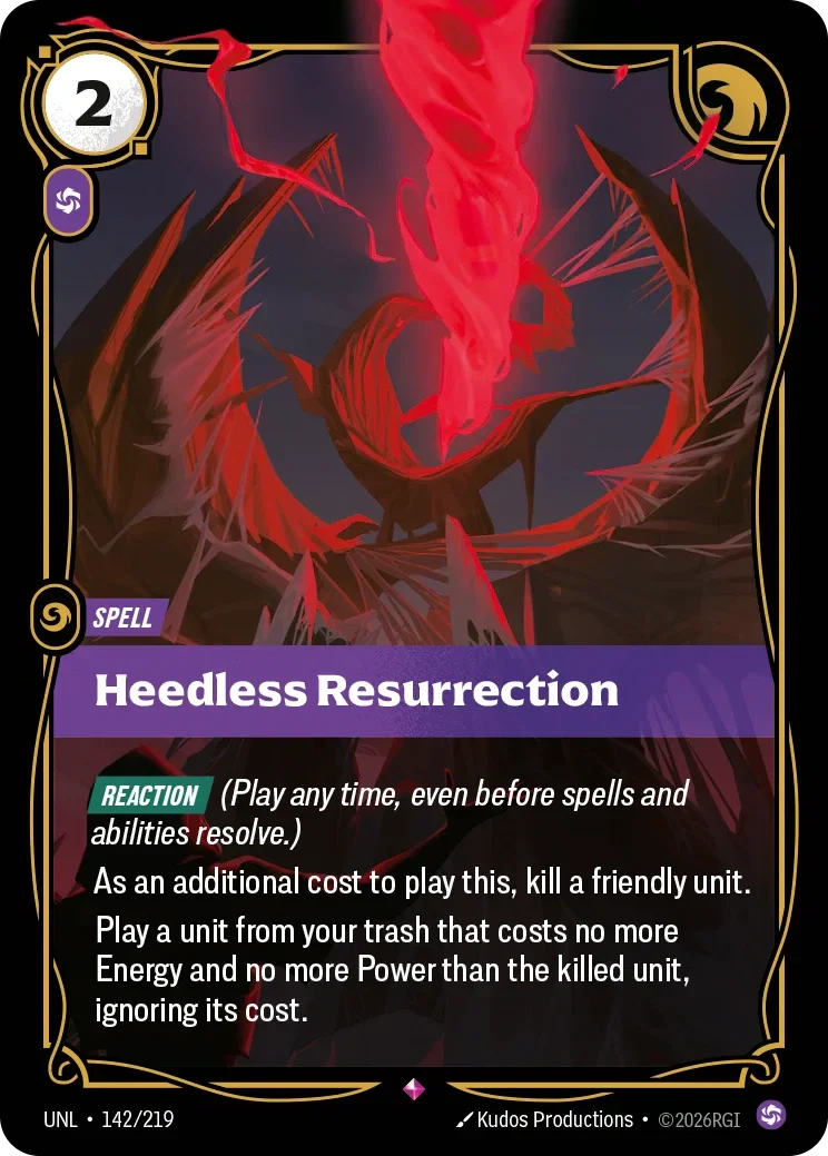 Heedless Resurrection - 142/219 (UNL)  Rare