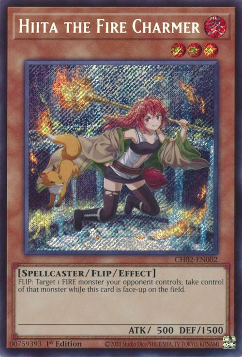 Hiita the Fire Charmer (CH02-EN002) Secret Rate - Near Mint 1st Edition