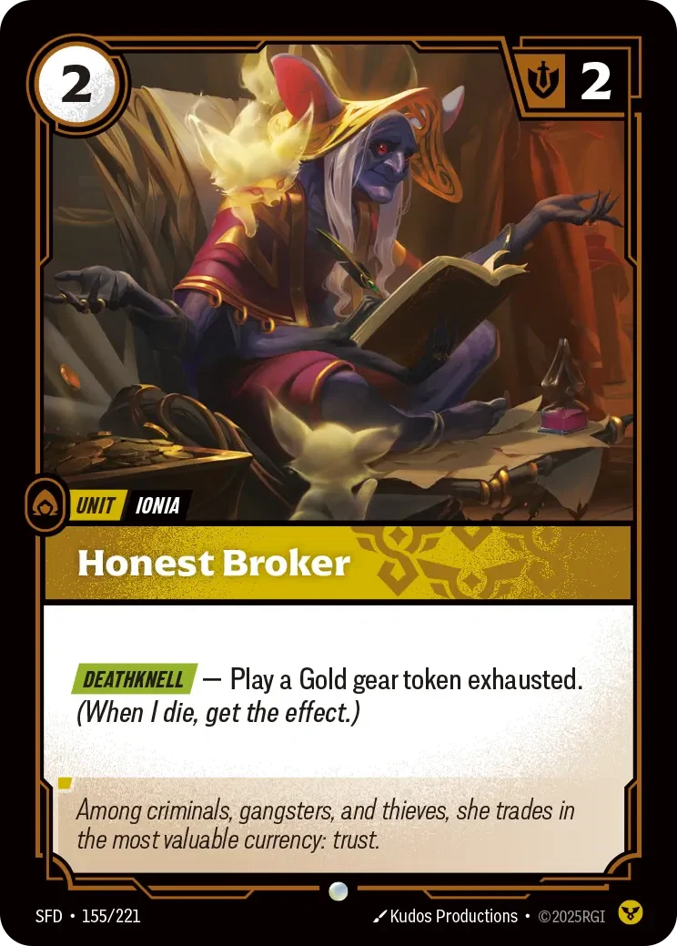 Honest Broker - 155/221 (SFD) Common