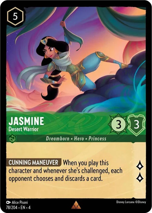 Jasmine - Desert Warrior (Ursula's Return 078/204) Rare - Near Mint