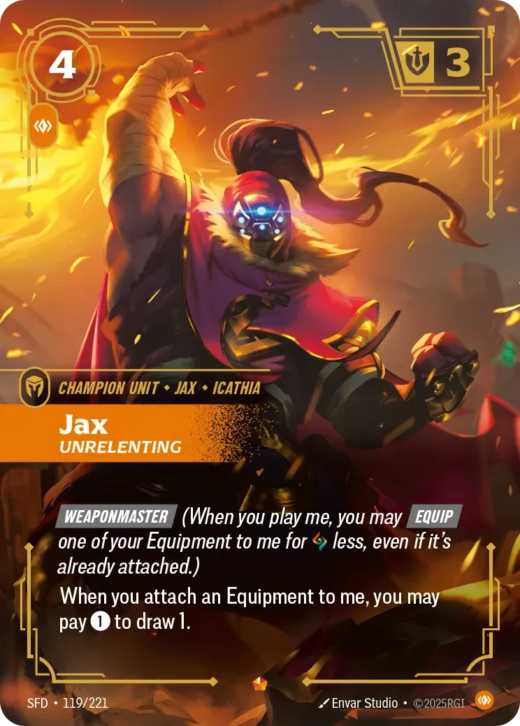 Jax - Unrelenting - 119/221 (SFD) Epic