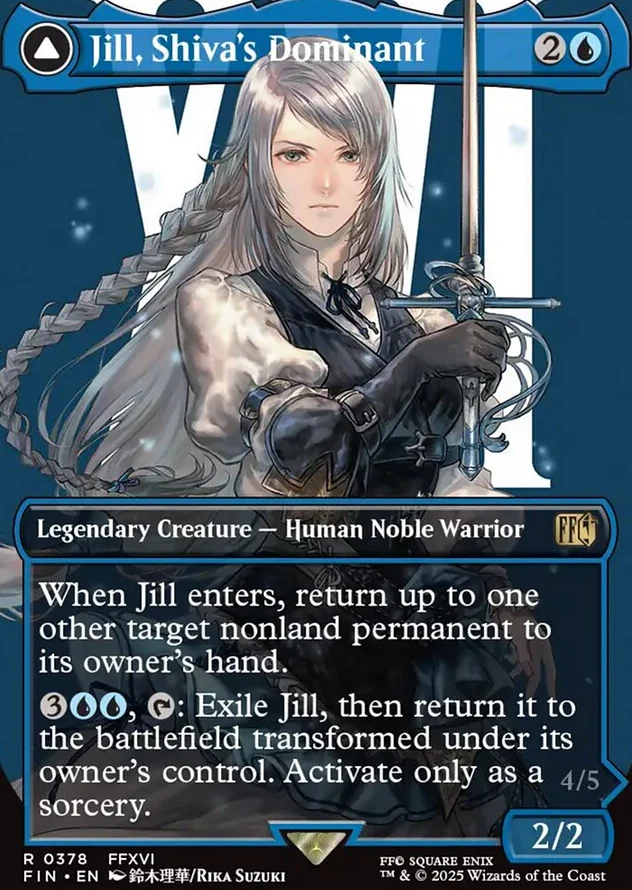Jill, Shiva's Dominant // Shiva, Warden of Ice [ #0378 Borderless Alternate Art ] (FIN-R)
