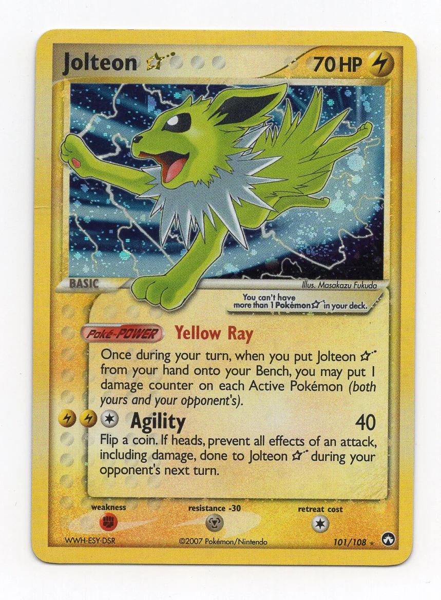 Jolteon Star 101/108 (PK) - Holo Rare - Moderate Play Holofoil - Image 2