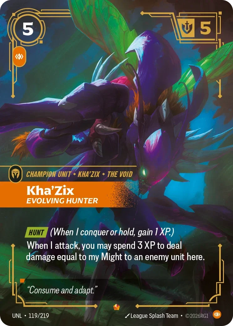 Kha'Zix - Evolving Hunter - 119/219 (UNL)  Epic