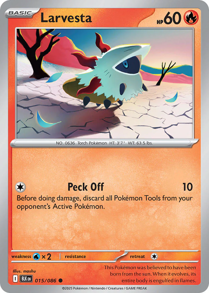 Larvesta (Master Ball Pattern) - 015/086 (BLK) Common
