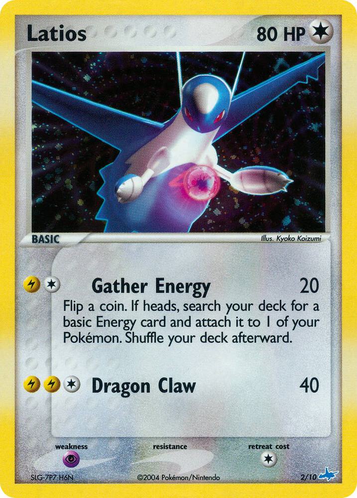Latios - 2/10 (PR) Rare - Moderate Play Holofoil