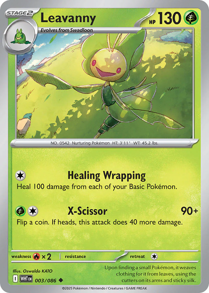 Leavanny (Master Ball Pattern) - 003/086 (WHT) Uncommon