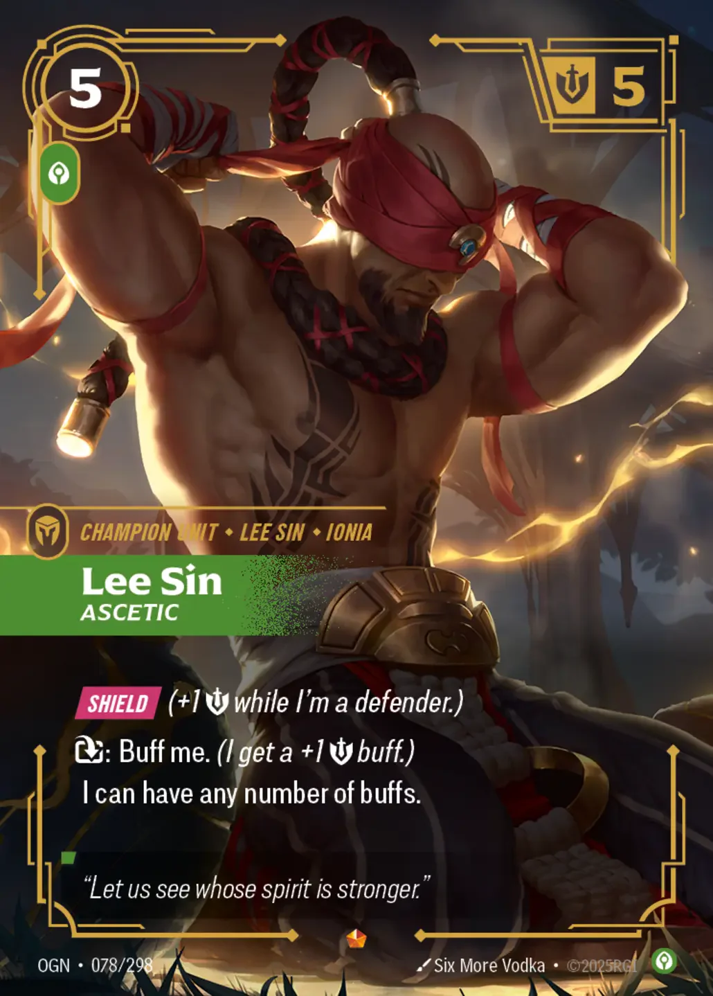 Lee Sin - Ascetic - 078/298 (OGN) Epic