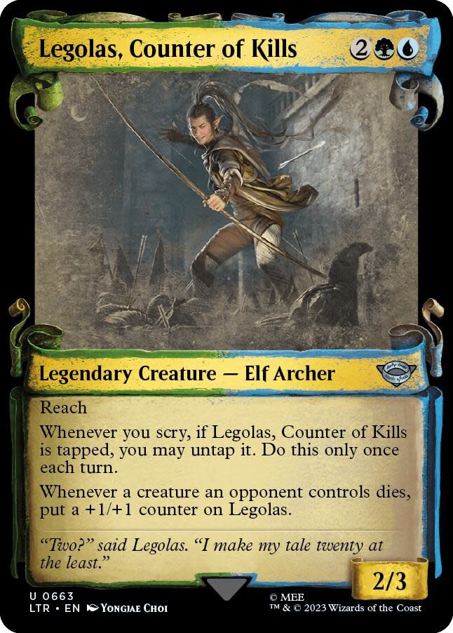 Legolas, Counter of Kills [#0663Showcase Scrolls] (LTR-U)