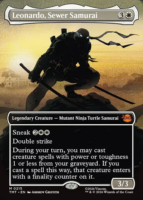 Leonardo, Sewer Samurai [ #0215 Silhouette Borderless ] (TMT-M)
