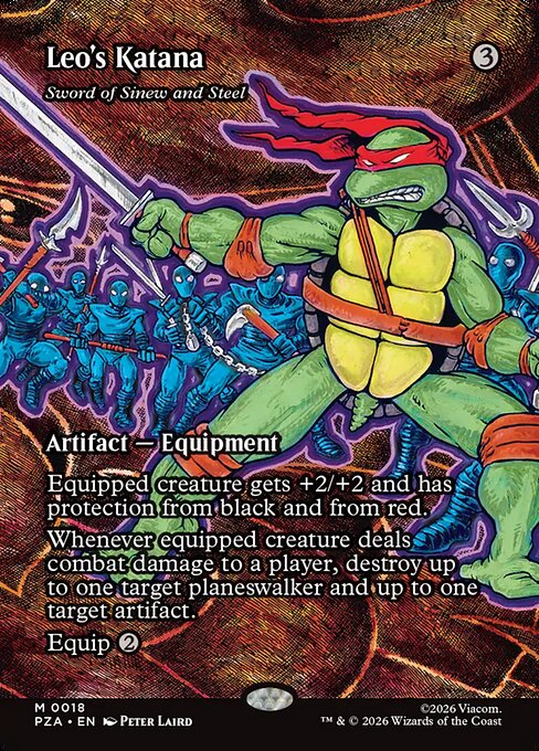 Leo's Katana - Sword of Sinew and Steel [ #0018 Borderless ] (PZA-M)