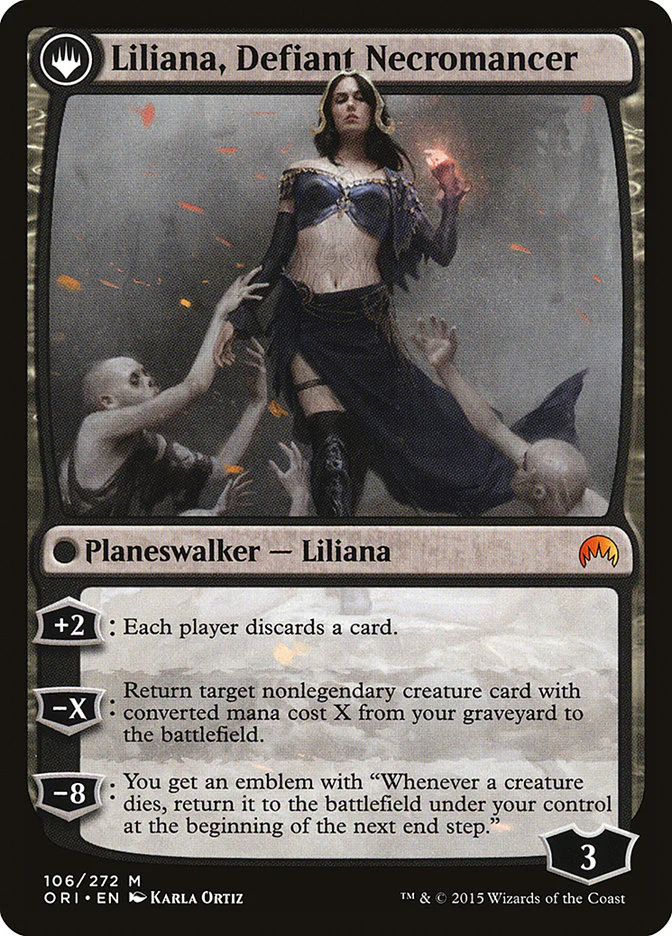 Liliana, Heretical Healer // Liliana, Defiant Necromancer (ORI-M) Moderate Play - Image 2