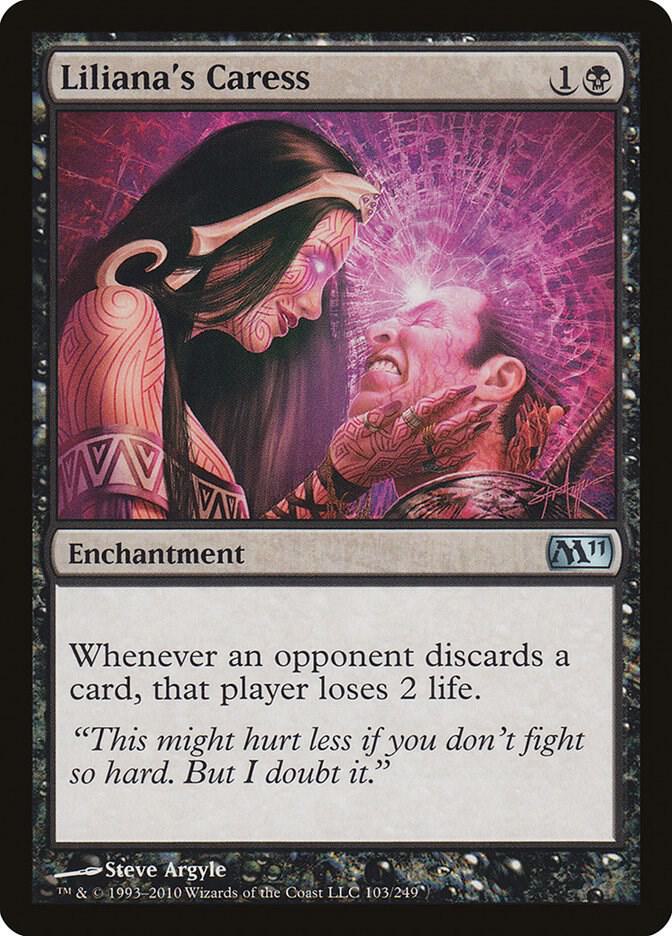 Liliana's Caress (M11-U) Moderate Play