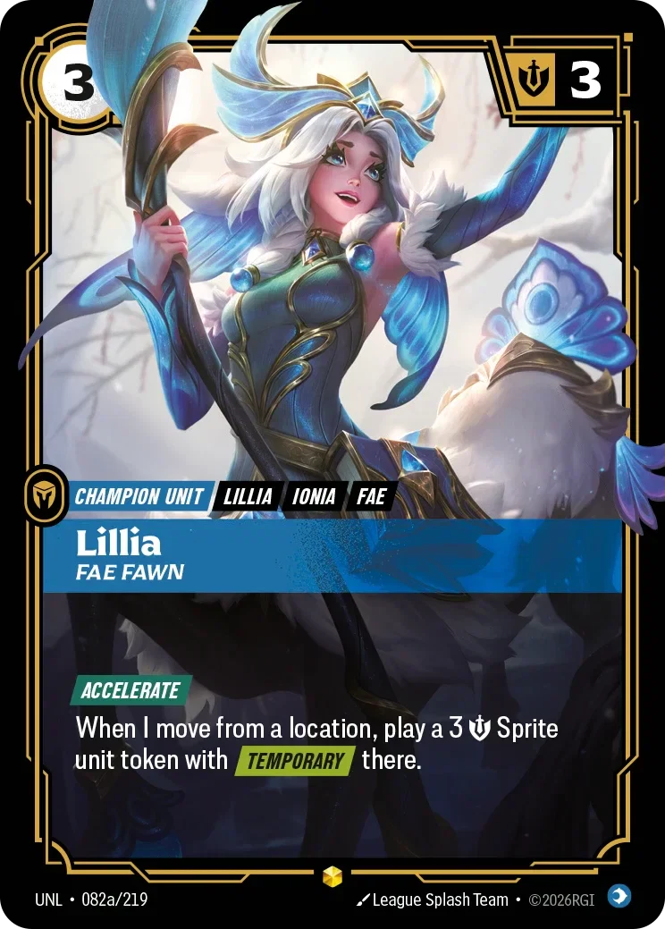 Lillia - Fae Fawn (Alternate Art) - 082a/219 (UNL) Showcase