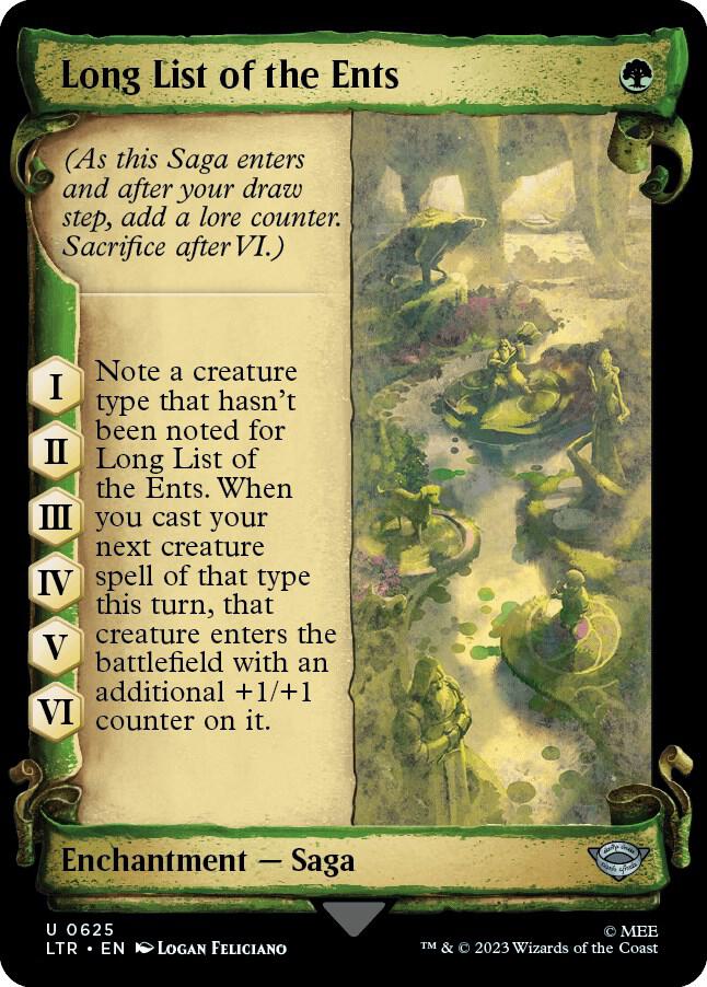 Long List of the Ents [#0625 Showcase Scrolls] (LTR-U)